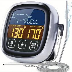 Battery-Powered Digital Meat Thermometer with Touchscreen LCD and Long Probe - I