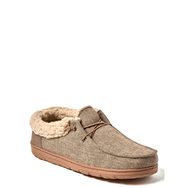 Dearfoams Cozy Comfort Men's Twill Chukka Closed B