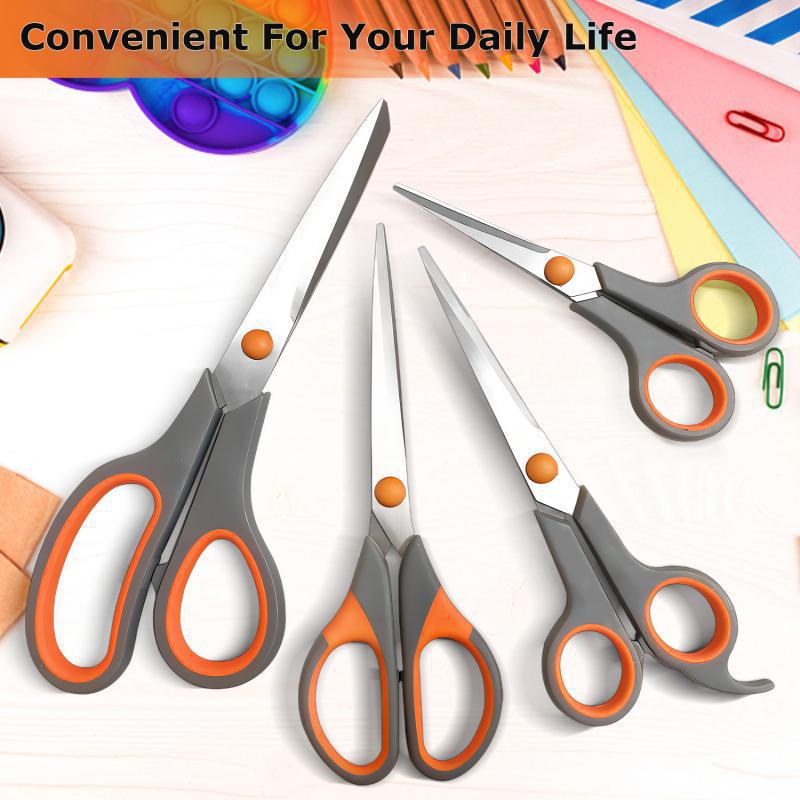 4 Pack Multipurpose Soft Grip Handle Scissors, Ult